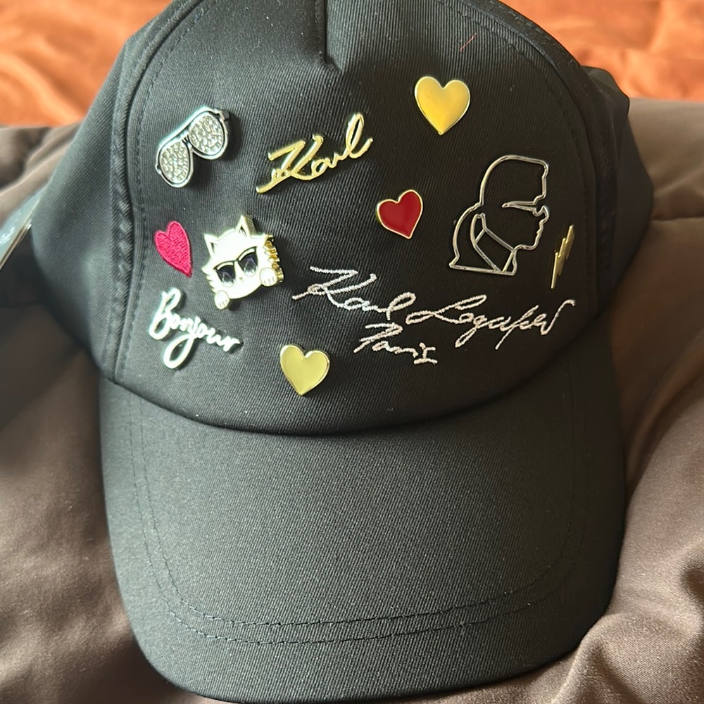 Karl Lagerfeld Unisex Black Hat